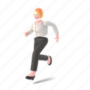 character, builder, 3d, people, person, run, running, hurry, woman 