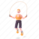 sports, character, builder, 3d, people, person, fitness, jumprope, cardio, man 