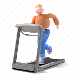 sports, fitness, activity, treadmill, active, health, 3d, people, person 