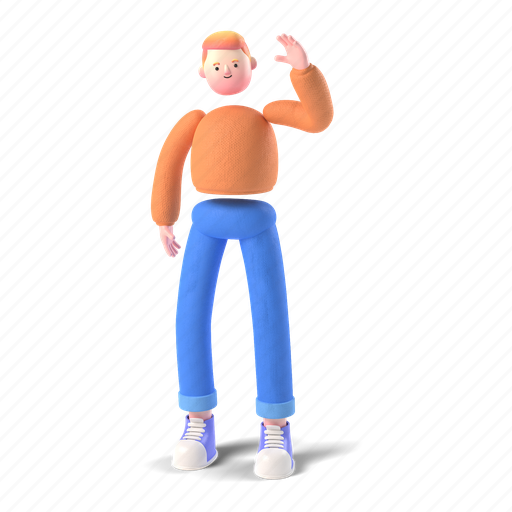 Character, builder, 3d, people, person, boy, ginger 3D illustration - Download on Iconfinder
