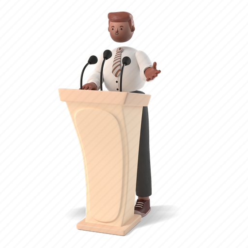 Character, builder, people, person, speech, man, african 3D illustration - Download on Iconfinder