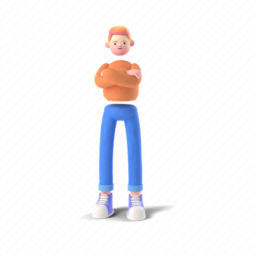 Character, builder, boy, ginger, 3d, people, person 3D illustration - Download on Iconfinder