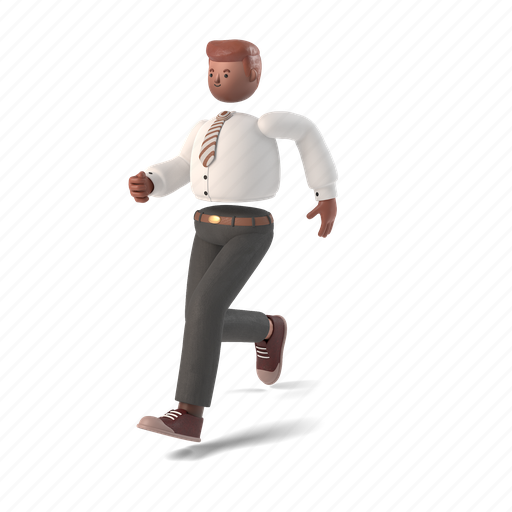 Character, man, 3d, people, person, run, walk 3D illustration - Download on Iconfinder