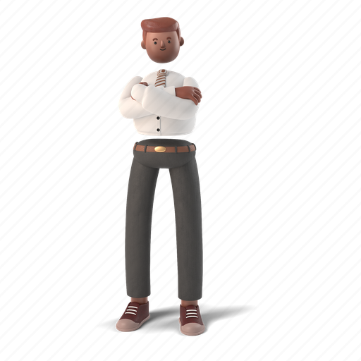 Character, man, uniform, african, american, 3d, people 3D illustration - Download on Iconfinder