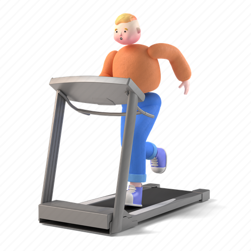 Sports, fitness, activity, treadmill, active, health, 3d 3D illustration - Download on Iconfinder