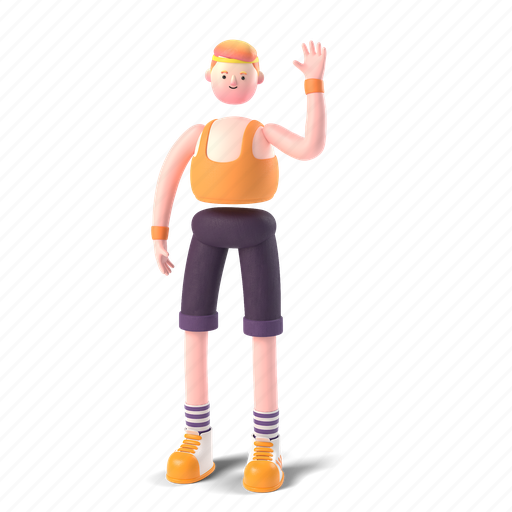 Sports, character, builder, people, person, athlete, active 3D illustration - Download on Iconfinder
