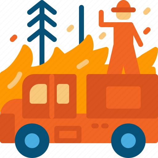 Extinguish, firefighter, firefighting, person, truck, wildfire, work icon - Download on Iconfinder