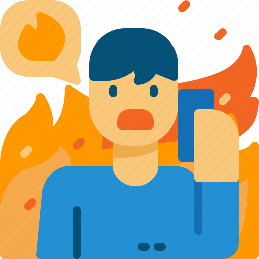 Call, disaster, man, person, phone, sos, wildfire icon - Download on Iconfinder