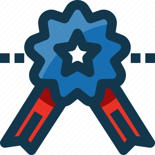 Badge, medal, prize, reward, star, united states, usa icon - Download on Iconfinder