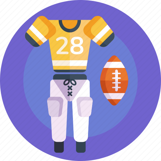 Player gear, sportswear, jersey, football, sports wear, ball, american icon - Download on Iconfinder
