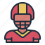 player, athlete, profession, avatar, user, rugby, sport, american football 