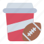 soft, drink, cup, cola, beverage, ball, rugby, sport, american football 