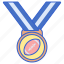 award, football, medal 