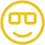 emoji, glasses, smile icon 