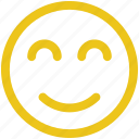 emoji, emoticon, happy, satisfied, smile icon