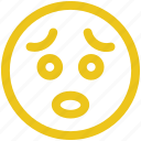 emoji, emoticons, face, surprised icon