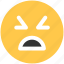 emoticon, mouth, tired face emoji 