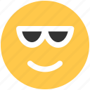 emoji, glasses, smile icon