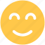 emoji, emoticon, happy, satisfied, smile icon 