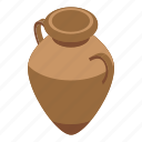 pottery, amphora, isometric