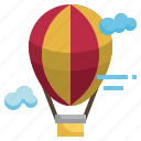 balloon, hot, air, flight, holidays, transportation