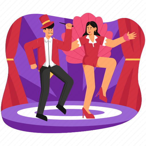 Dancer, dance, dancing, party, people, woman, music illustration - Download on Iconfinder