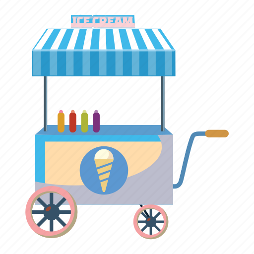Cart, cartoon, cream, dessert, ice, market, sweet icon - Download on Iconfinder