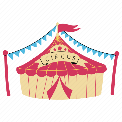 Circus tent, marquee, tent, entertainment, amusement park, circus, festival illustration - Download on Iconfinder
