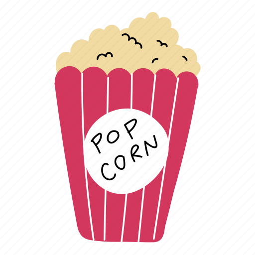 Popcorn, cinema, movie time, food, theater, snack, movie illustration - Download on Iconfinder