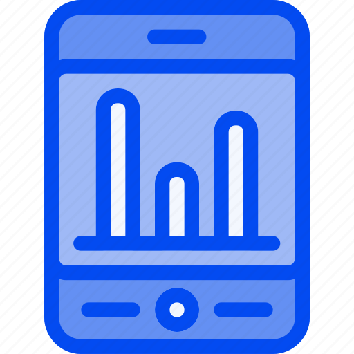Analytic, diagram, graph, smartphone, stat icon - Download on Iconfinder