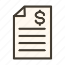 financial information, document, paper, list, business