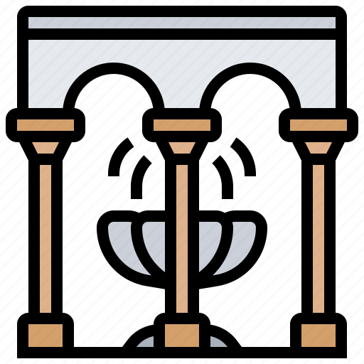 Architecture, fountain, garden, pillars, roman icon - Download on Iconfinder