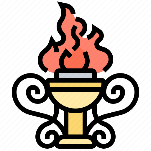 Ceremony, competition, fire, goblet, torch icon - Download on Iconfinder