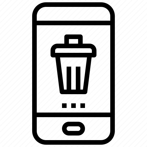 Trash, bin, smartphone, apps icon - Download on Iconfinder