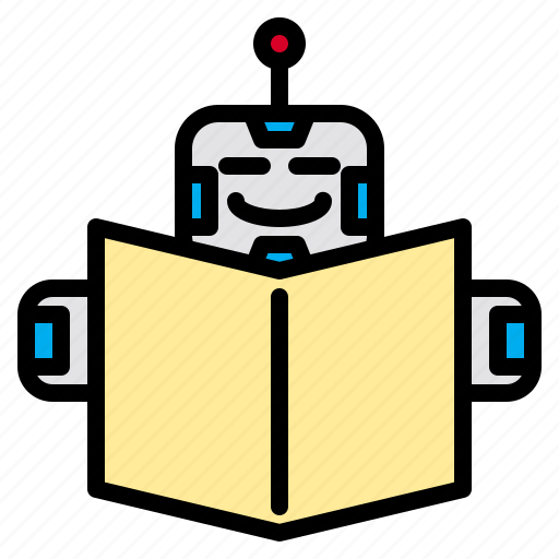 Book, business, employment, read, robot, suit, using icon - Download on Iconfinder