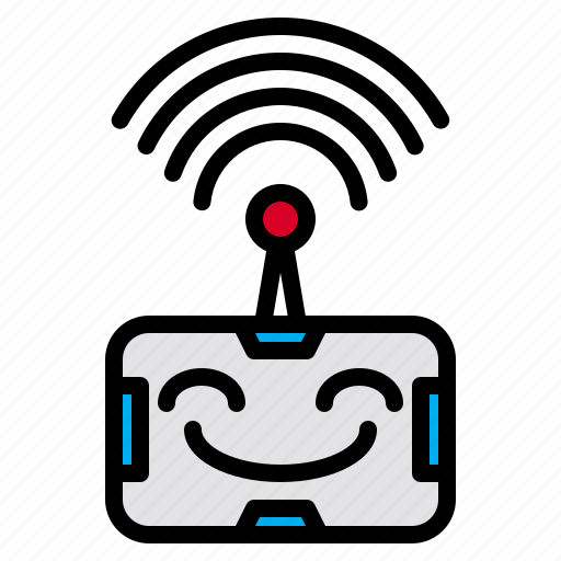 Business, employment, robot, signal, suit, using, wireless icon - Download on Iconfinder