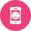 expression, face, mobile, phone, sad, screen, smartphone 