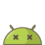 android, bug, crash, dead, emoji, mobile, mood 