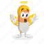 angel, logo, mascot, surprise, pose 