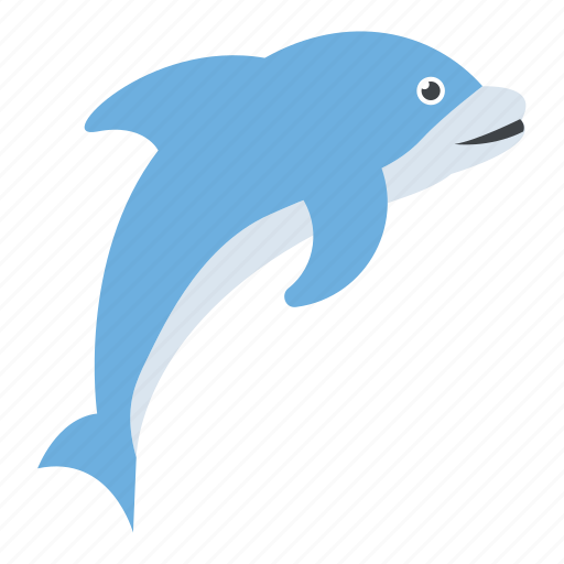 Cartoon fish, dolphin, mammal, sea life, whale icon - Download on Iconfinder