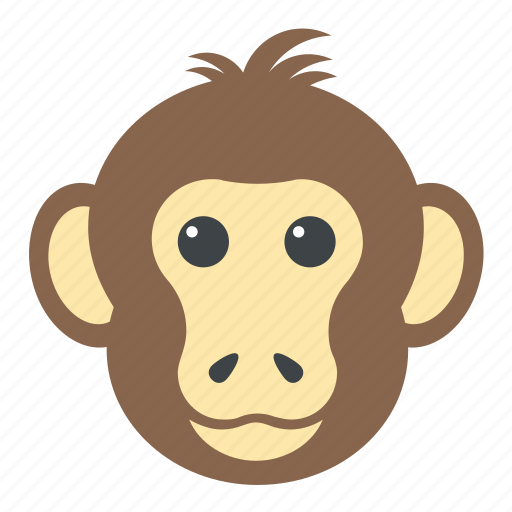 Chimpanzee, gorilla, macaque, monkey face, zoo animal icon - Download on Iconfinder