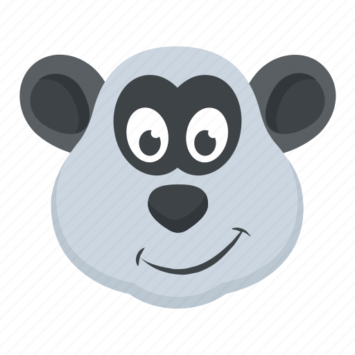 Animal, bear, panda face, polar panda, zoo character icon - Download on Iconfinder
