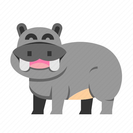 Hippo, wildlife, zoo, animal icon - Download on Iconfinder