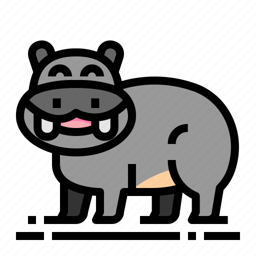 Hippo, wildlife, zoo, animal icon - Download on Iconfinder