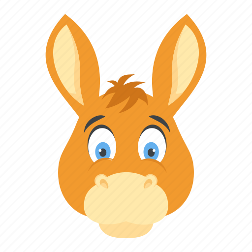 Ass, cartoon animal, donkey, mule, okapi icon - Download on Iconfinder