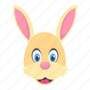 animal, bunny, cony, hare head, rabbit face