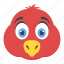 bird face, cartoon character, chick, chicken face, funny bird 