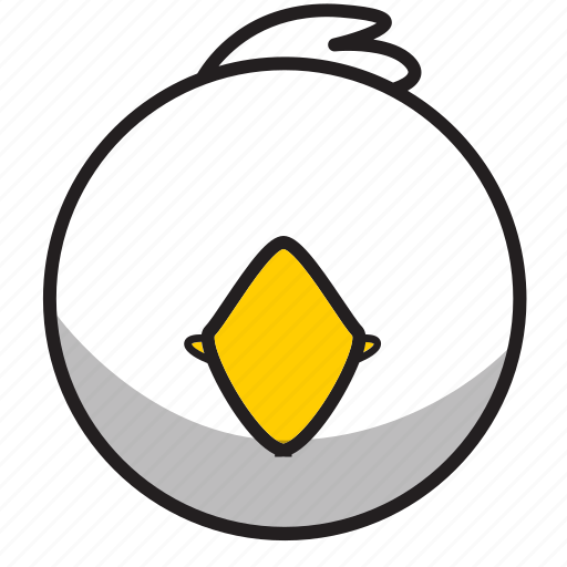 Animal, bird, cute, spher, white icon - Download on Iconfinder