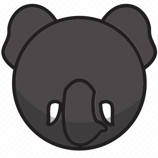 Animal, cute, elephant, gray, sphere icon - Download on Iconfinder