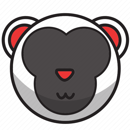 Animal, cute, forest, gray, monkey, sphere icon - Download on Iconfinder